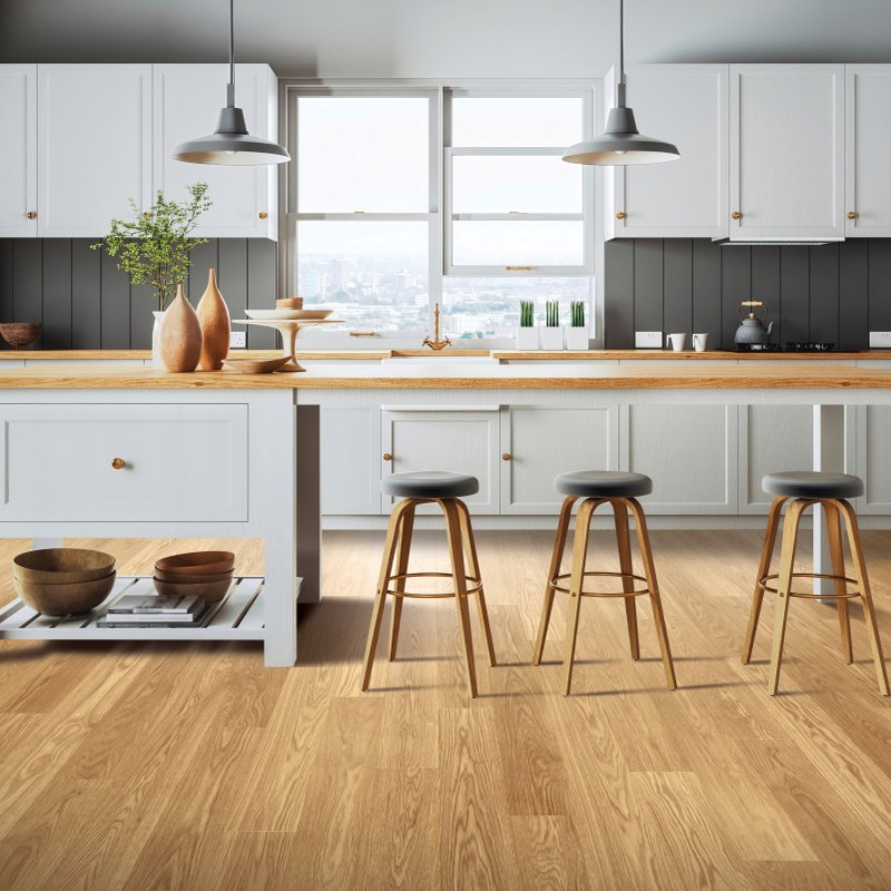 Kitchen with laminate flooring - Sternbank- Tennessee Rye Oak